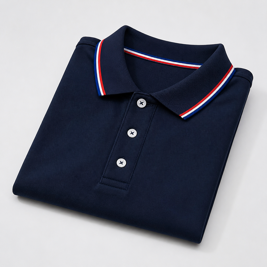 ValorCore™ – Classic Polo Shirt Set with Signature Striped Collar, Wrinkle-Free