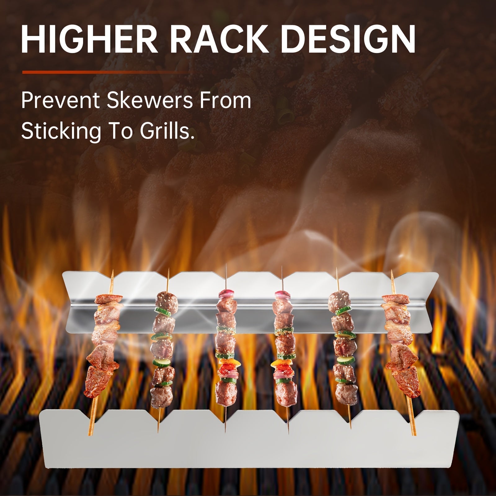 GrillMaster Pro – Elevated Skewer Holder for Perfect Barbecuing