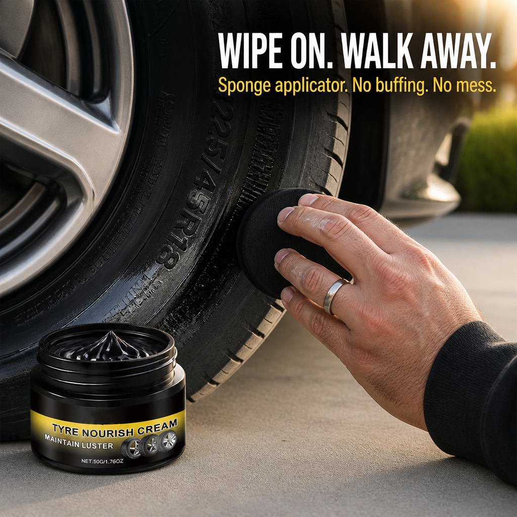 MidnightSheen™ — Deep-Black Shine That Revives and Protects Your Tires for Weeks