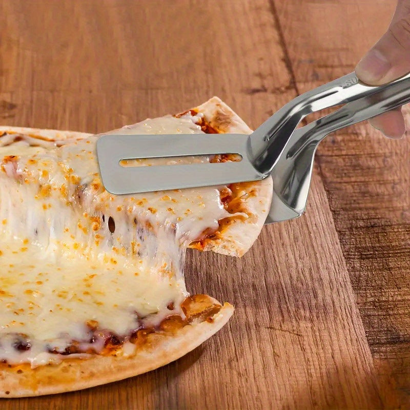 PrecisionPro – Versatile Stainless Steel Tongs with Spatula Functionality