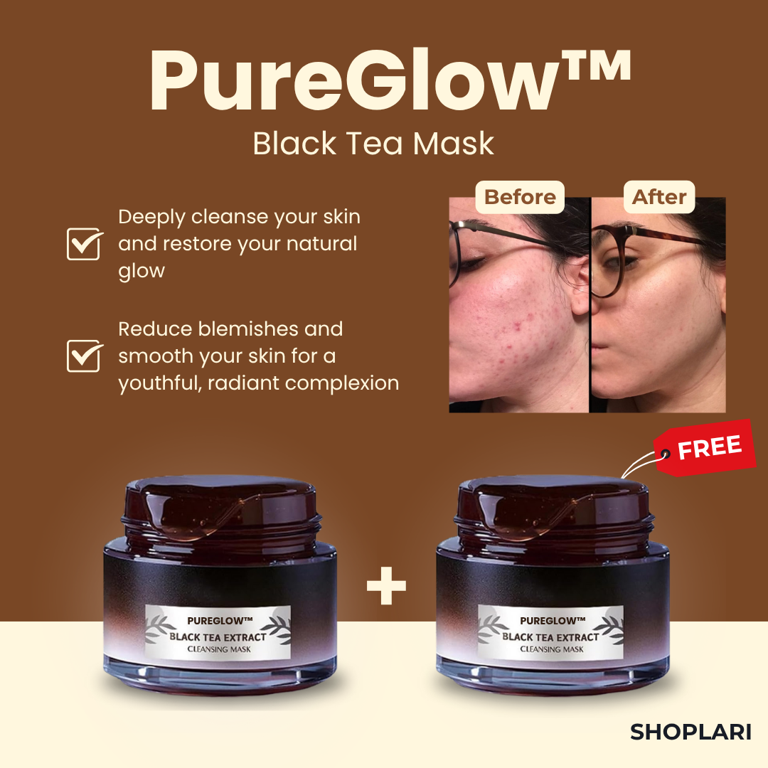 VibranceVail™ Black Tea Mask — Clear Away Blemishes and Glow with Unstoppable Confidence