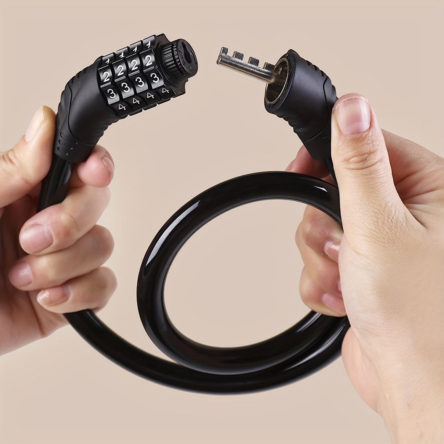 SecureFlex - Heavy-Duty Steel Cable Lock with Custom Code Access