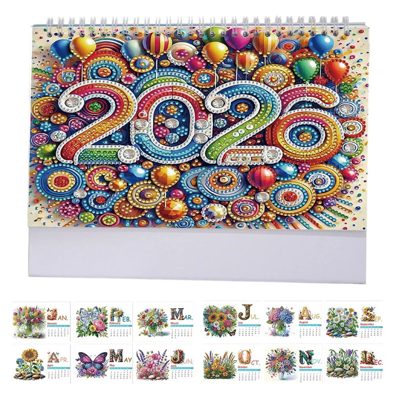 GlitzAura™ 2026 Desk Calendar — Ignite Your Creativity and Transform Stress into Sparkling Calm Every Day