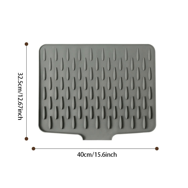 Drip Drying Mat | Dries Faster Without Puddles | Sloped, Heat Resistant | DrainMat