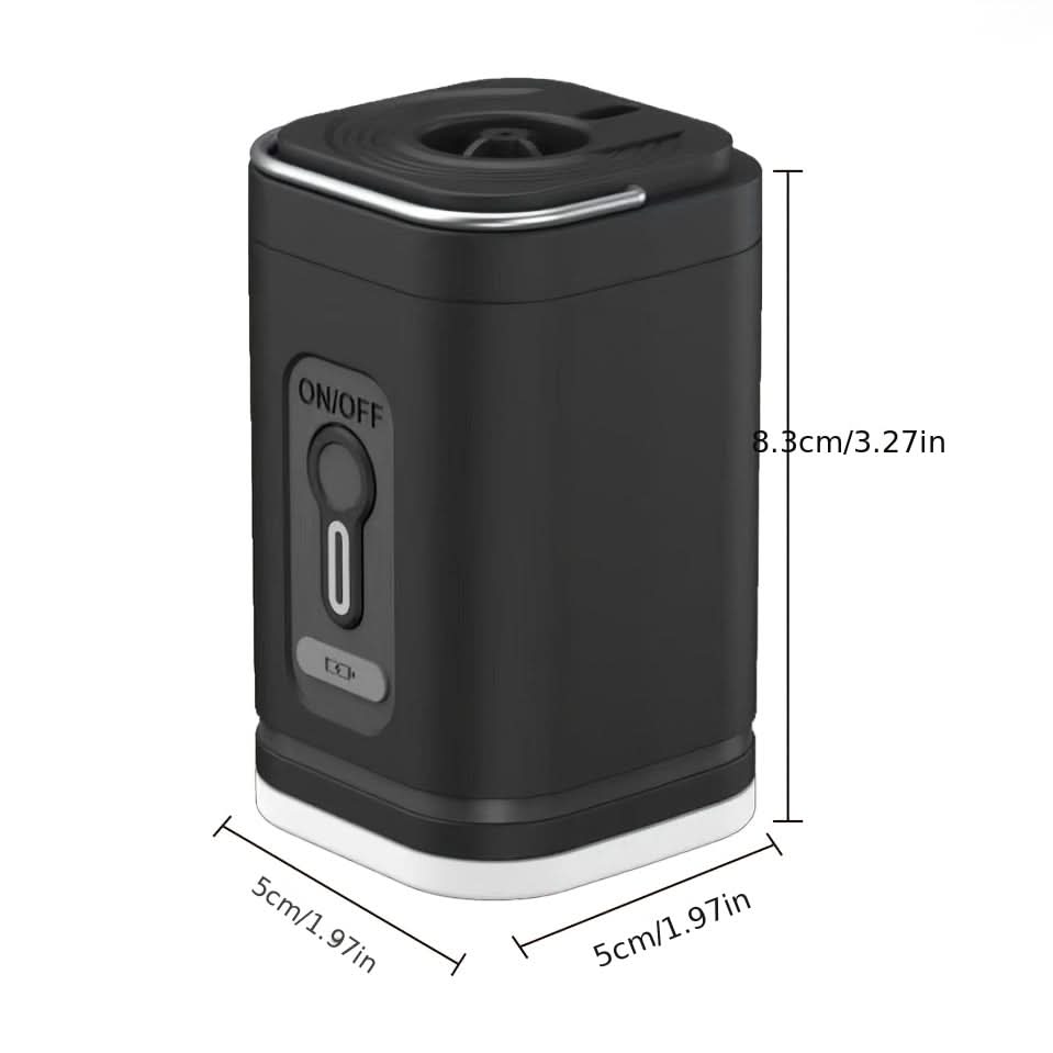 Compact Rechargeable Air Pump with Integrated LED Light