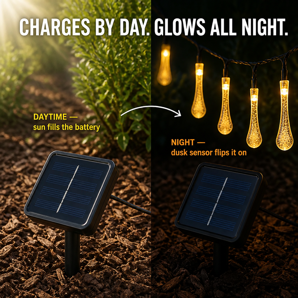LuminaAura™ — Hang It Once, Solar Powered, Shine All Night Outdoors