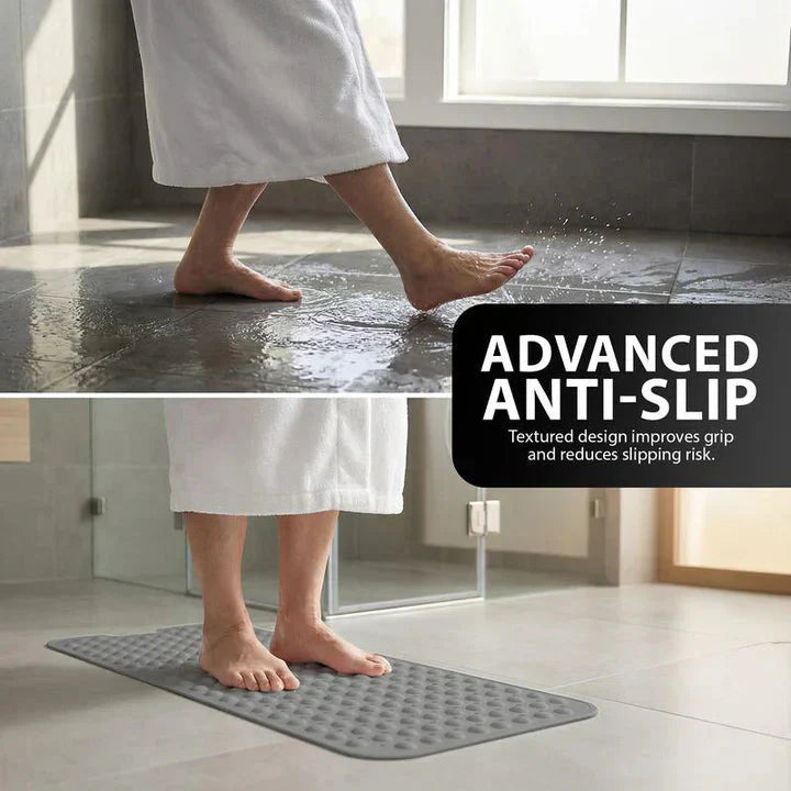 Non-skid Bath Mat | Textured Surface | Fast Water Drain | SafeStep