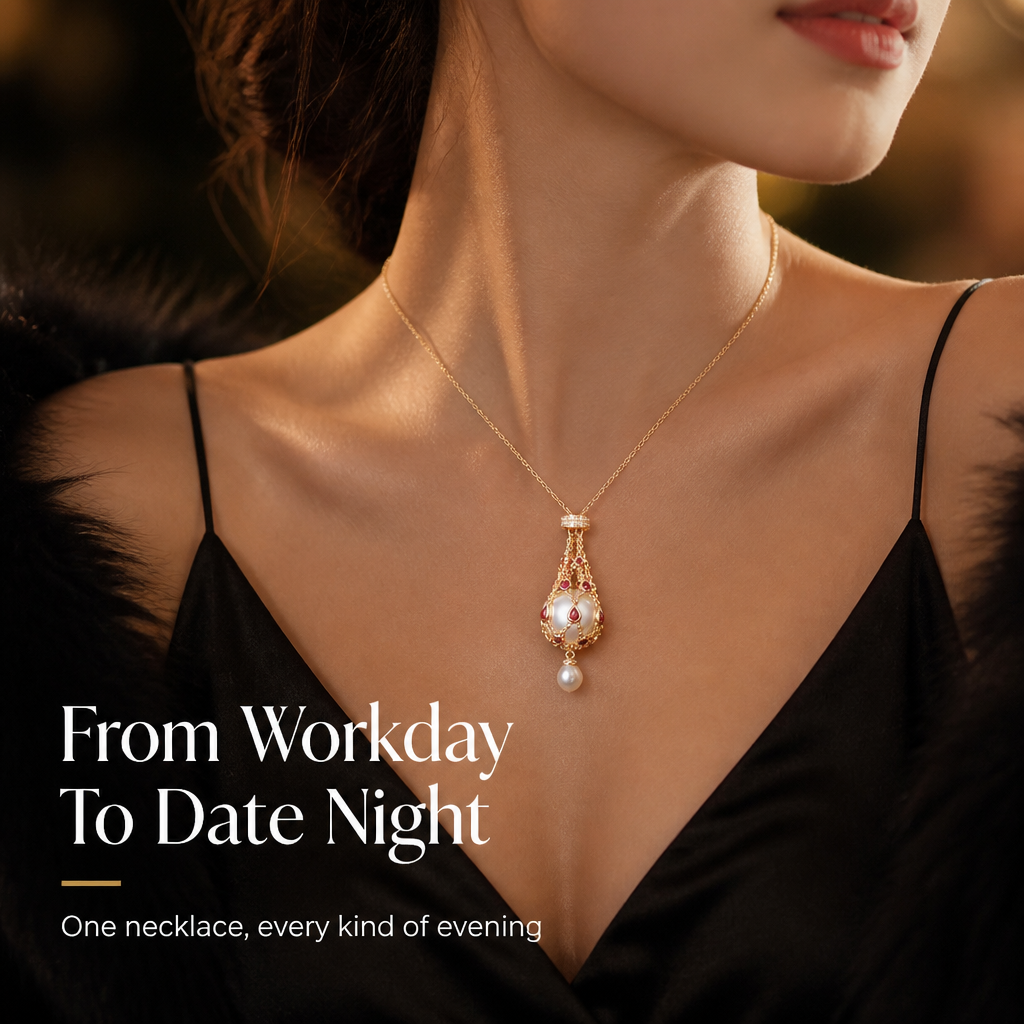 VivaLuxe™ Pearl Pendant — Ignite Your Unique Glow and Own Every Room