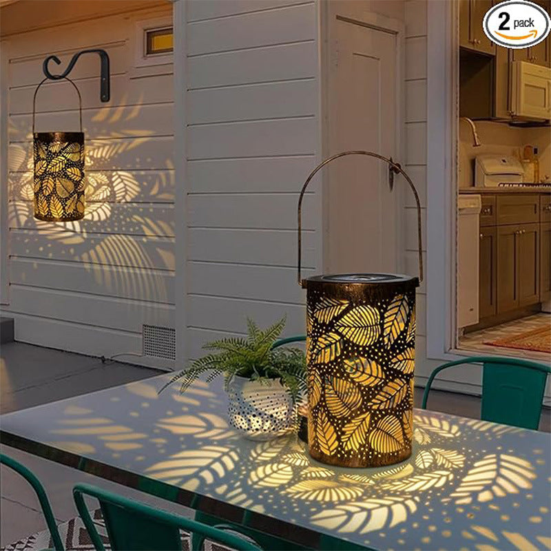 Solar garden lamp with sunflower motif