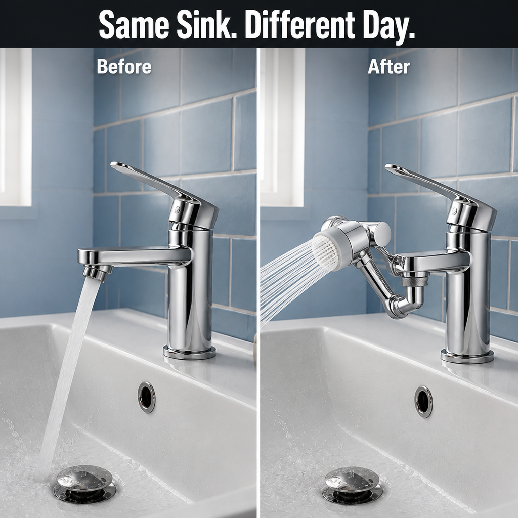 HydraFlex™ — No More Splashing, Access Every Sink Corner Instantly | 60-Day Guarantee