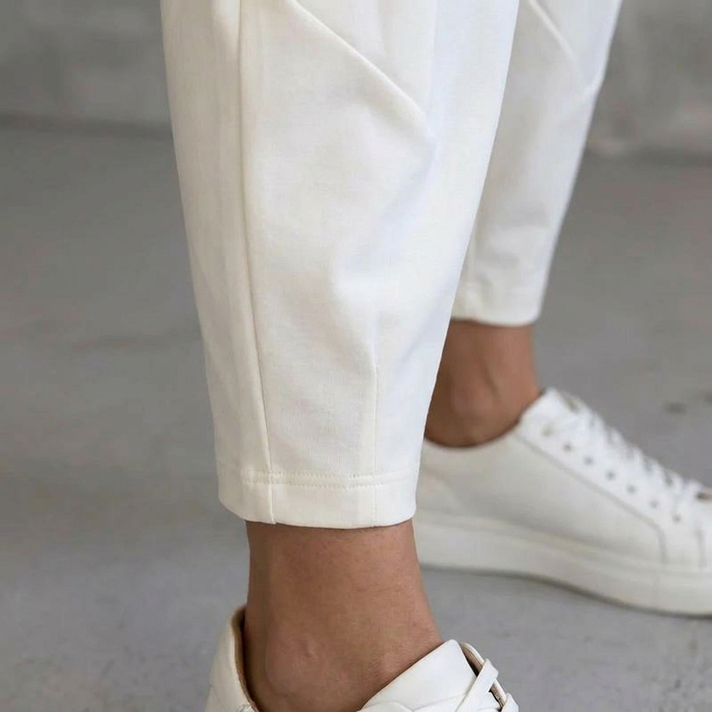 LuminaEase™ – Laid-Back Boat-Neck Top & Slimmed Pant Set