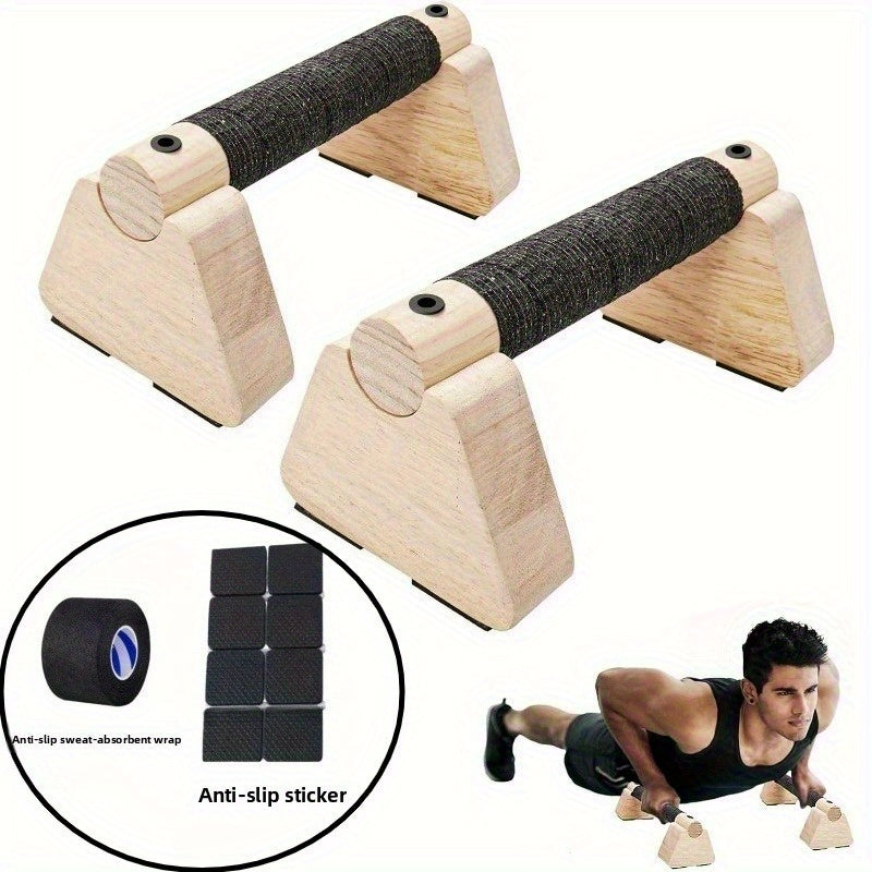 Sturdy Wood Push-Up Bars for Effective Home Workouts