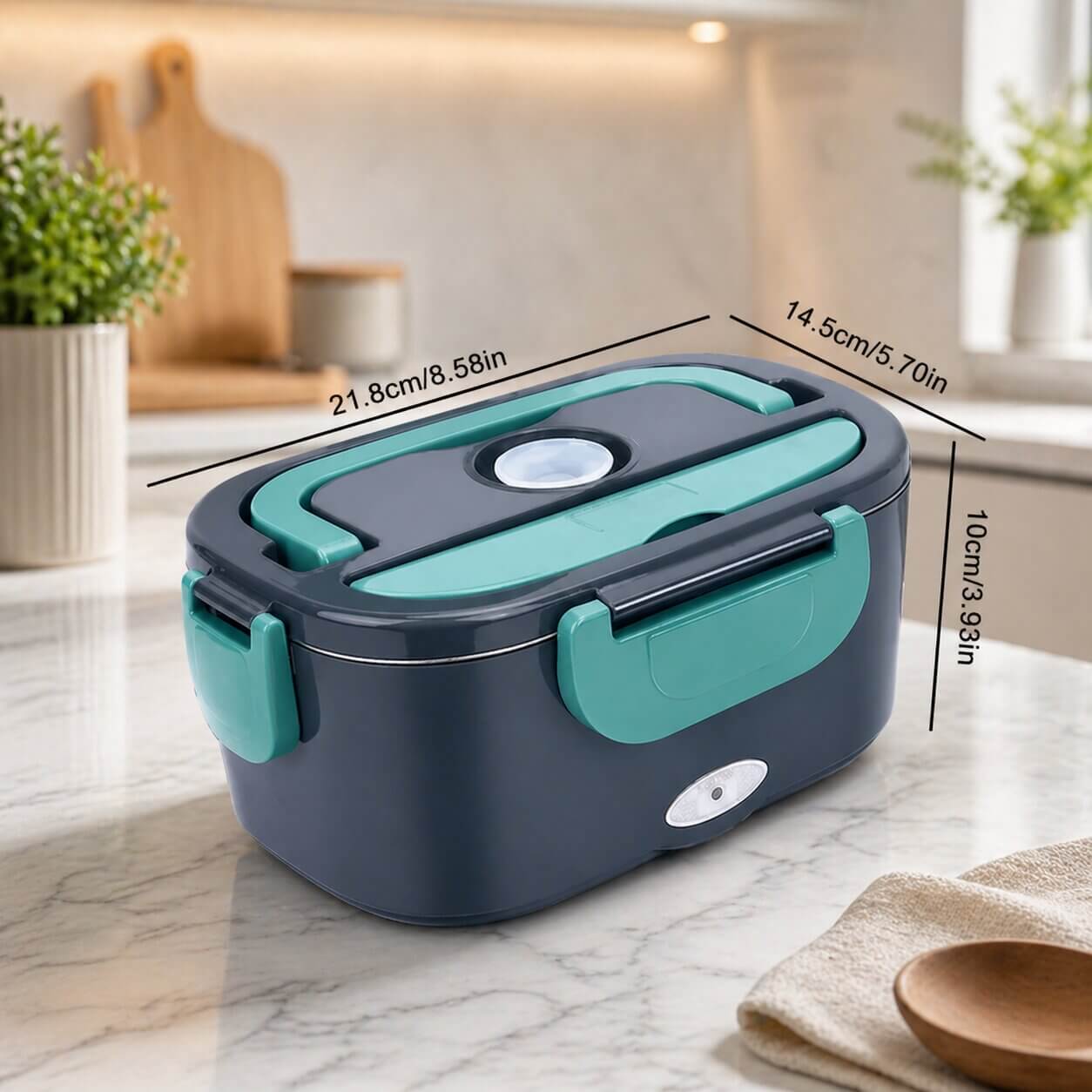 Portable Heated Lunch Container for On-the-Go Meals