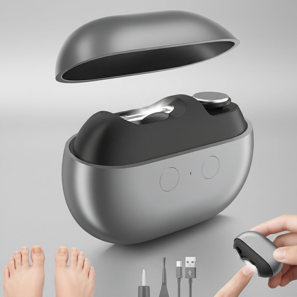 Rechargeable Nail Clipper with LED Light for Precision Trimming