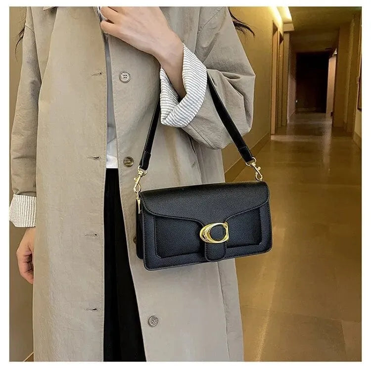 Sophisticated Vegan Leather Handbag with Versatile Strap