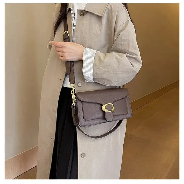 Sophisticated Vegan Leather Handbag with Versatile Strap