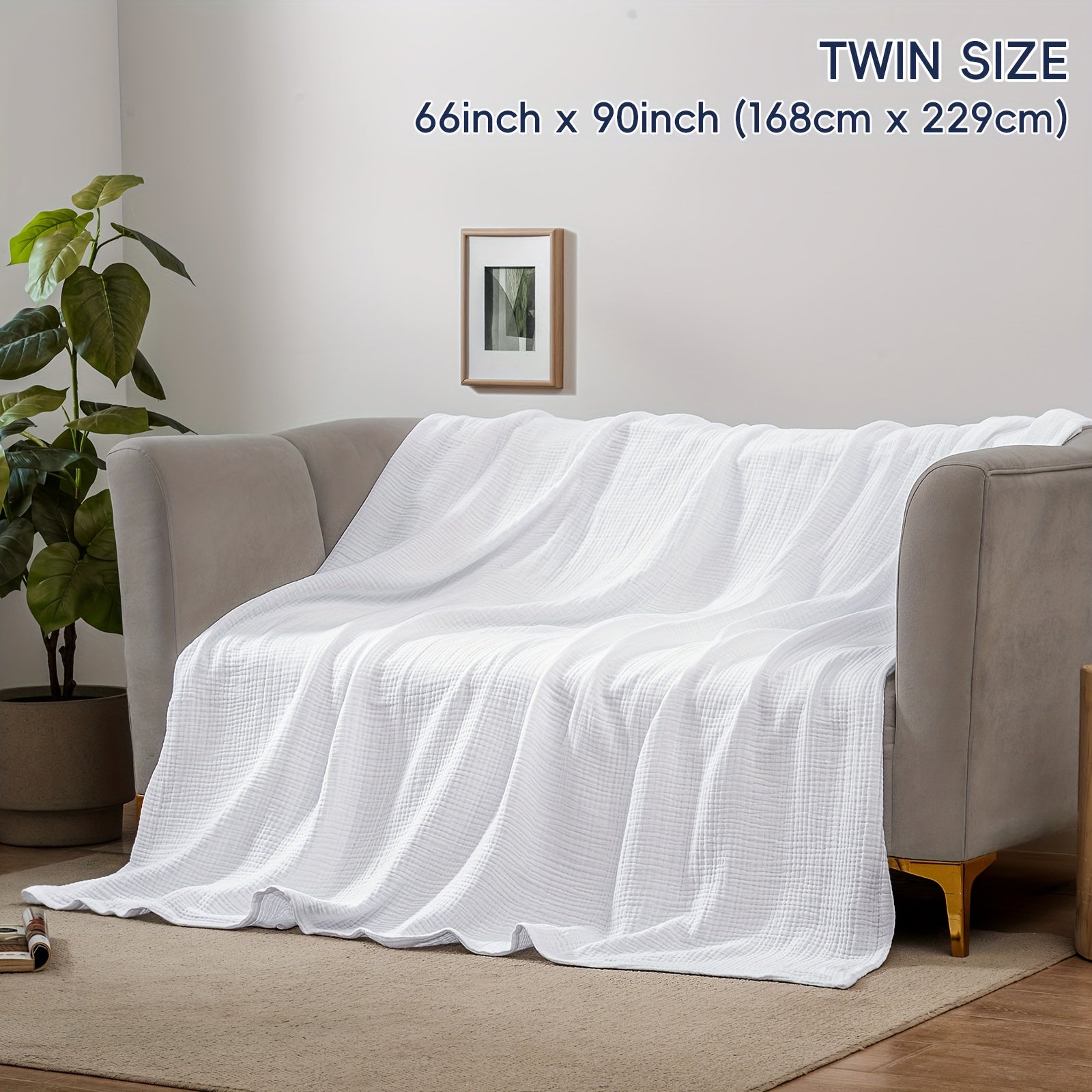 BreezyComfort - Ultra-Light Cotton Blanket for Year-Round Relaxation