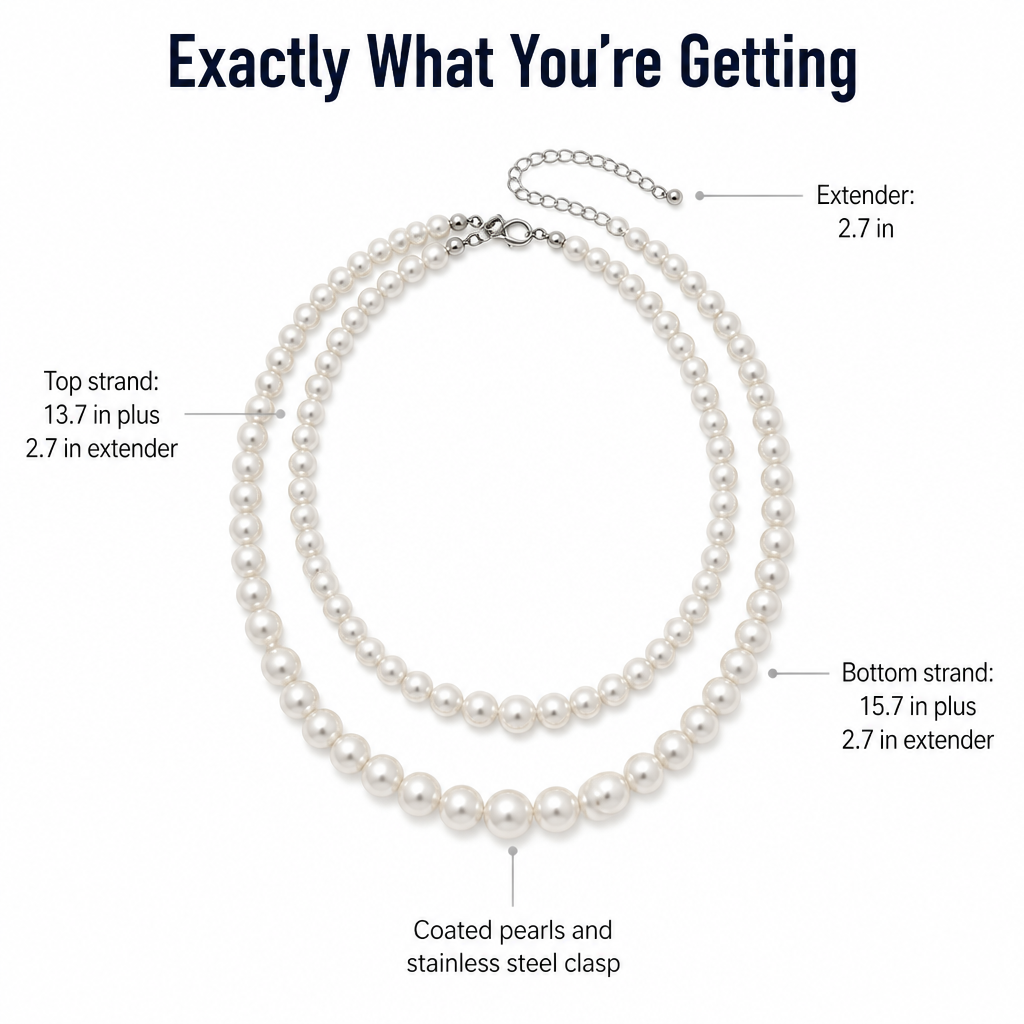 LuminaChic™ — Double Pearl Strands That Resist Peeling and Skin Discoloration