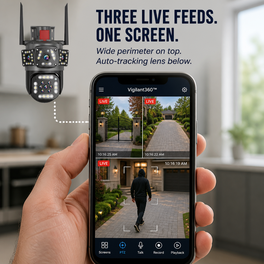Vigilant360™ — Secure Every Corner With Multi-Lens HD View