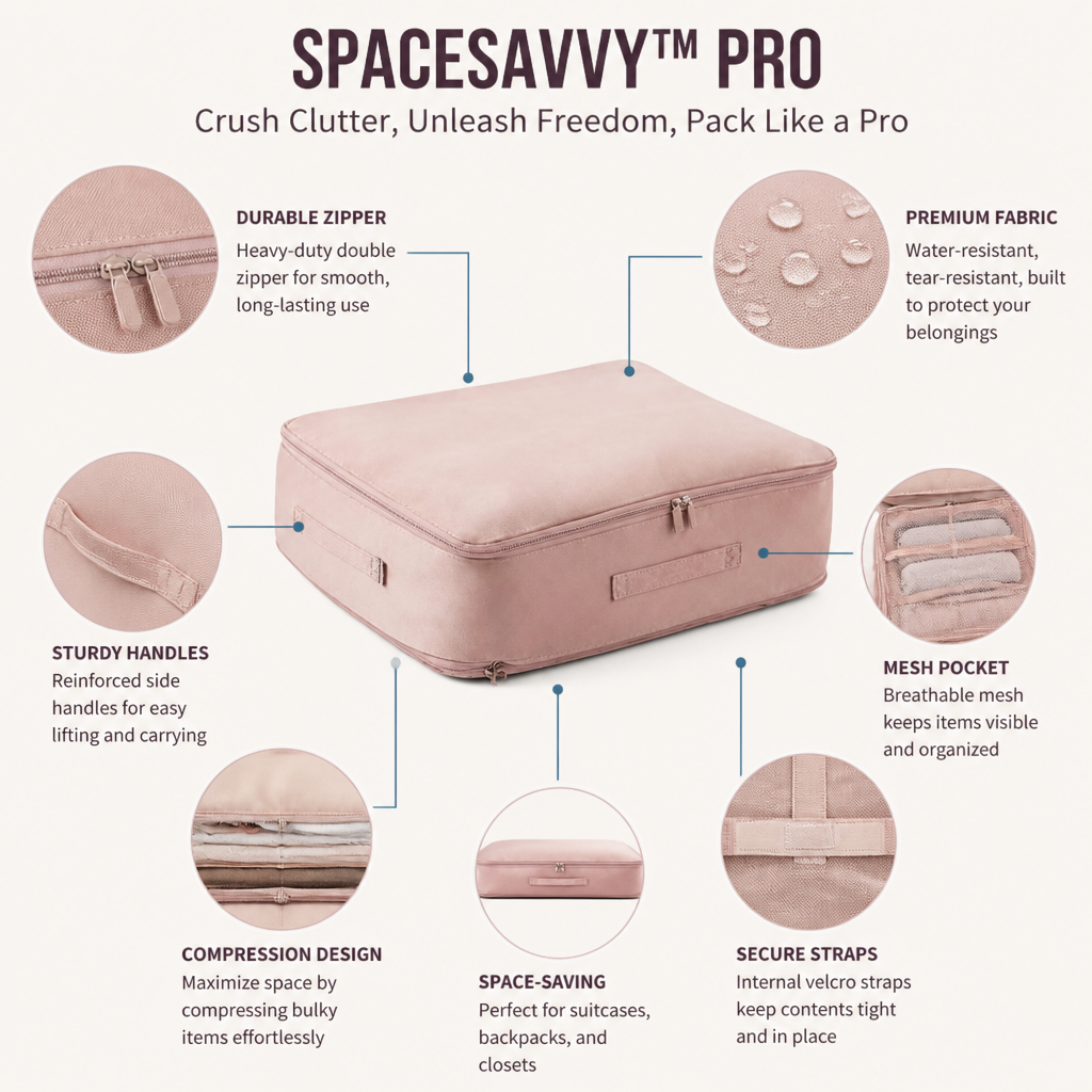 SpaceSavvy™ Pro — Crush Clutter, Unleash Freedom, Pack Like a Pro