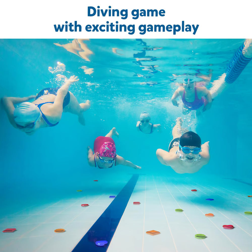 Underwater Pool Treasure Game with Cards and Waterproof Gems