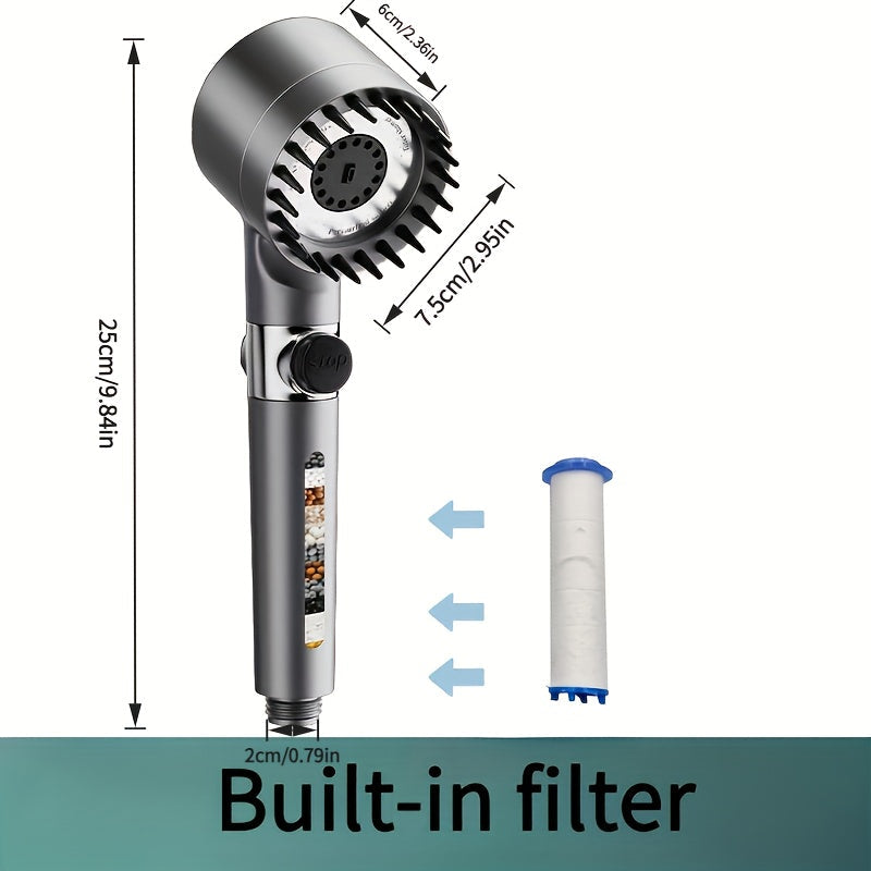 AquaGlow - Chlorine-Reducing Handheld Showerhead with Skin Shield