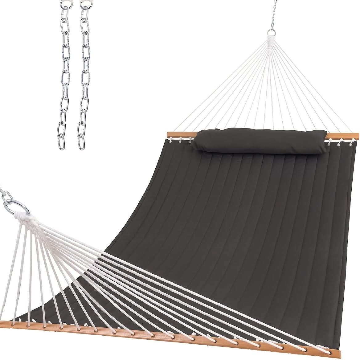 Double Layered Quilted Hammock for Patio and Poolside Relaxation
