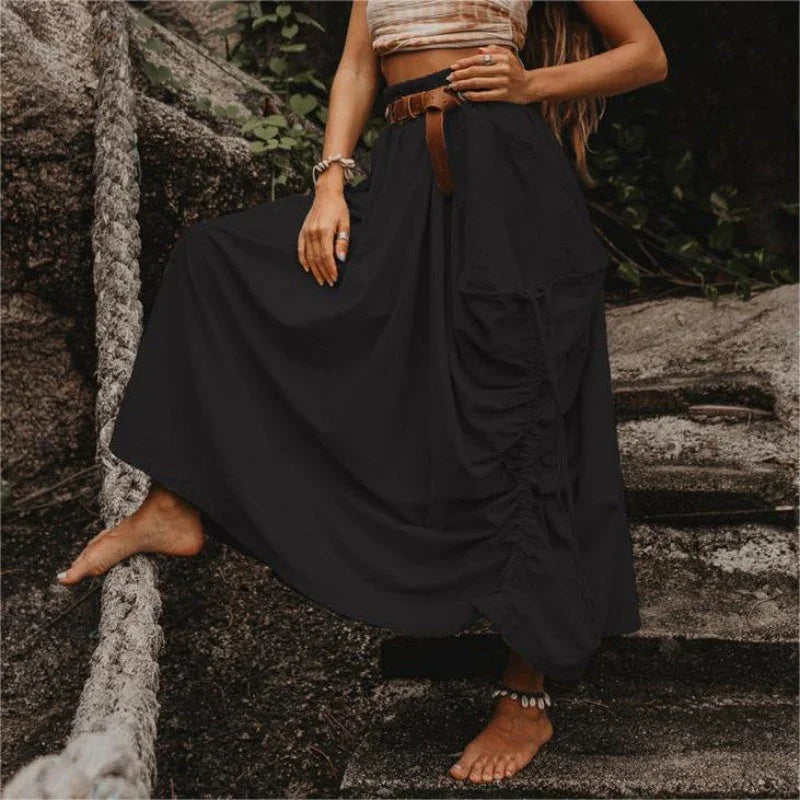 LuminaFlow™ Maxi Skirt — Unleash All-Day Comfort and Effortless Style with Pockets That Keep Up