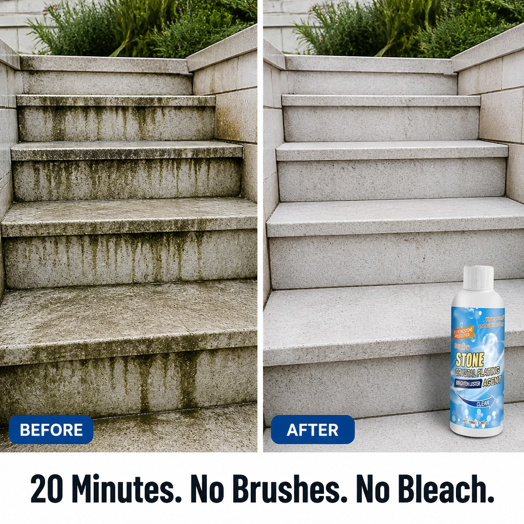 StoneVive™ — Wash Away Years of Patio Dirt from Stone in a Single Rinse