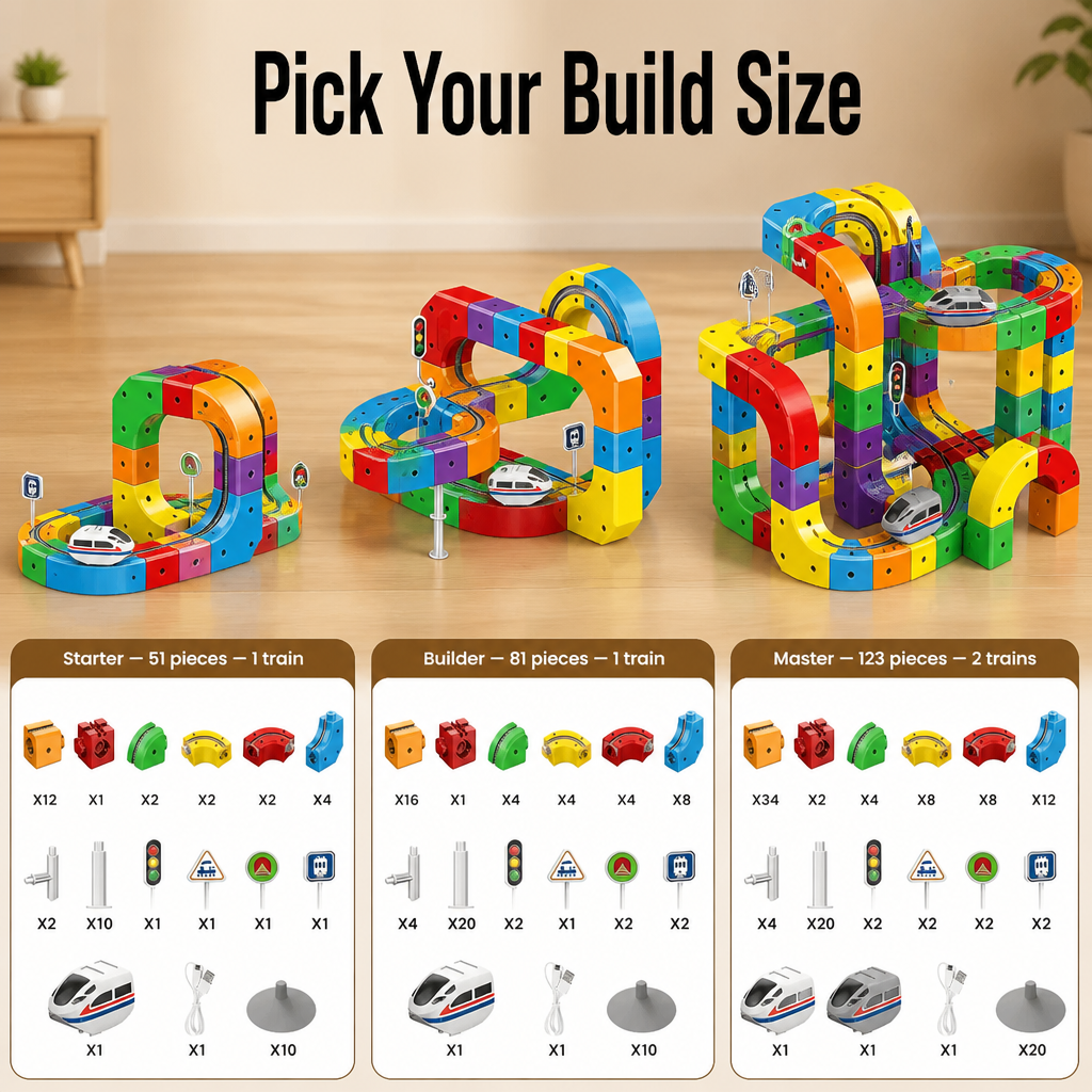 WonderRail™ — Create 3D Train Tracks That Climb, Loop & Run Upside Down