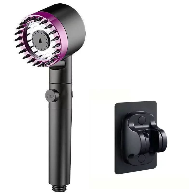 High-Pressure Shower Head with 3 Settings – Filtered Water System