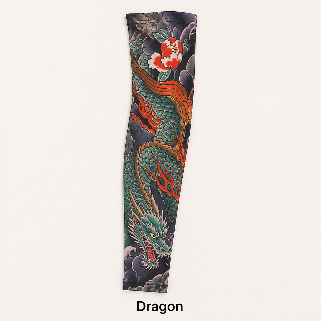 ArborSkin™ – UPF 50+ Japanese Tattoo-Print Sun Shield Arm Sleeve