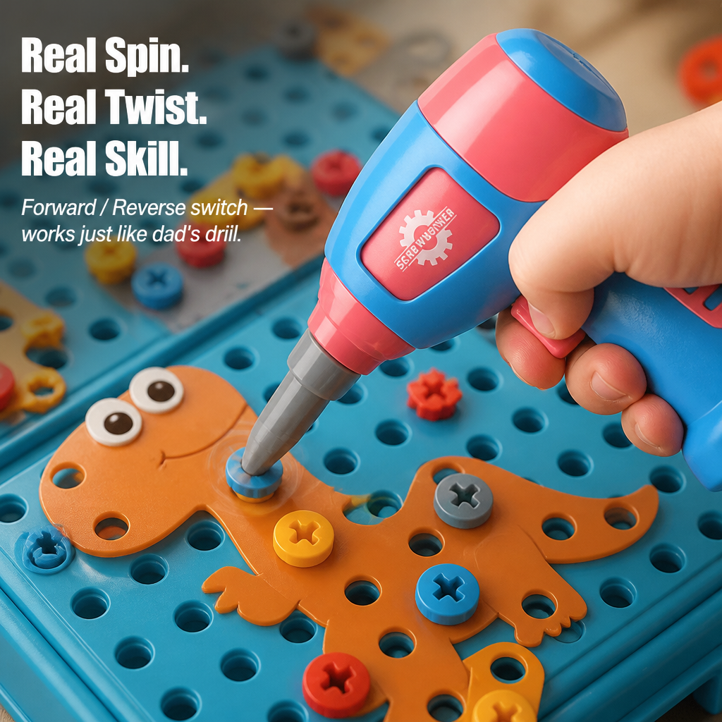 Brillikids™ — Create Dinosaur Landscapes With 211 Pieces and an Authentic Working Drill