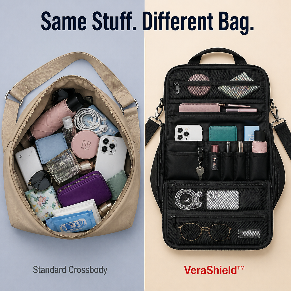 VeraShield™ — Pack Clever, Walk Light & Ditch the Pickpocket Fret