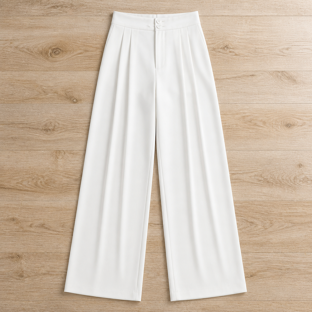 VelaCurve™ – High-Waist Wide-Leg Plus Size Pants with Wrinkle-Free Stretch