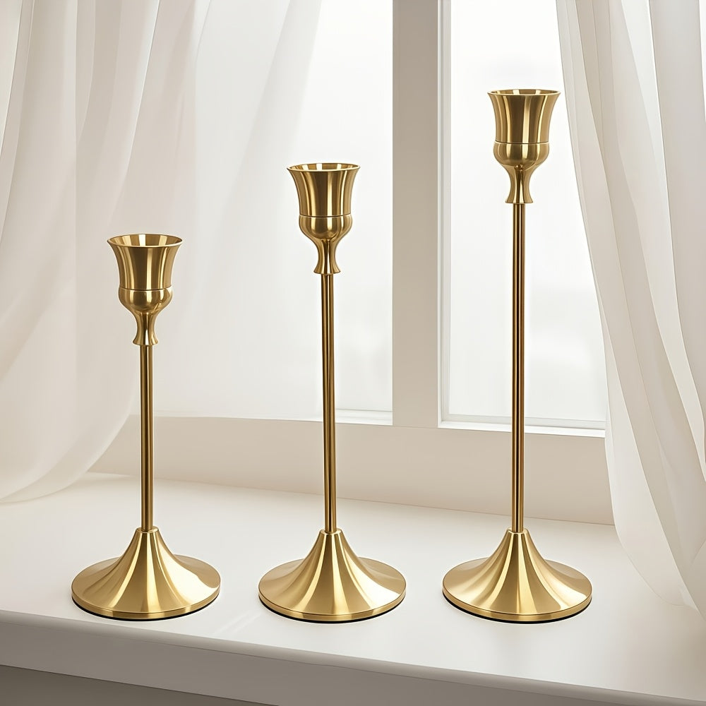 AmberGlow Collection – 6 Vintage-Inspired Candle Holders
