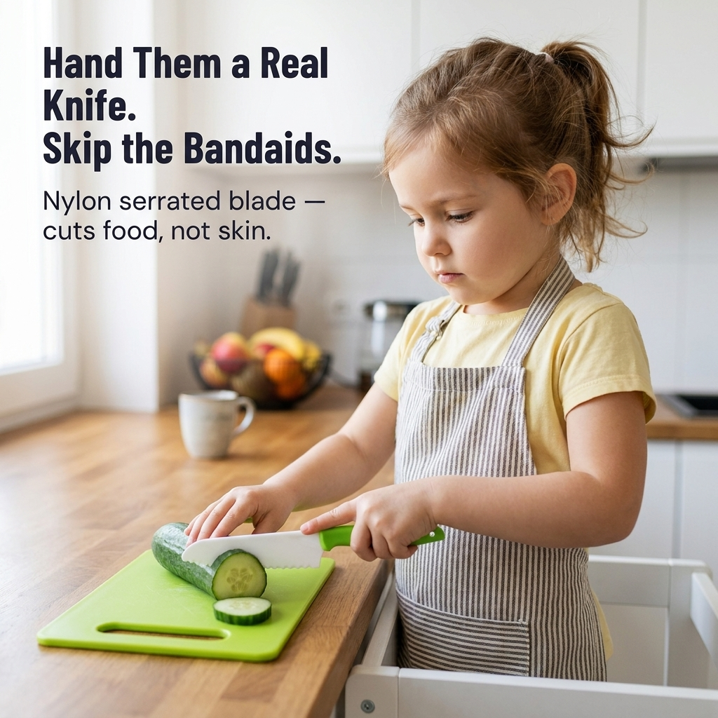 SkarletSharp™ Kids Kitchen Set — Ignite Your Child’s Pride with Safe, Real Slicing Success