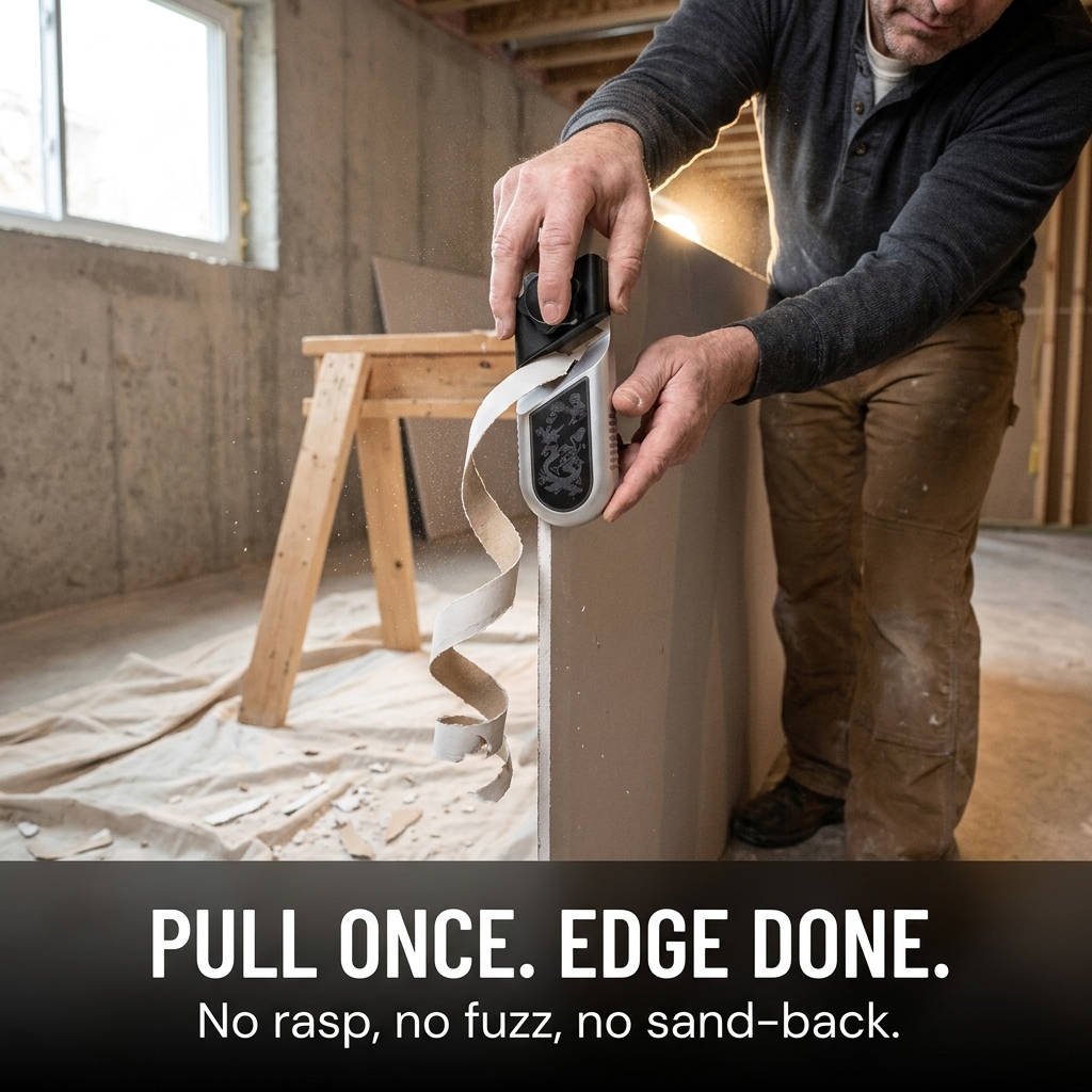 TrueEdge™ — Level Drywall Edges That Tape Flat with One Smooth Stroke
