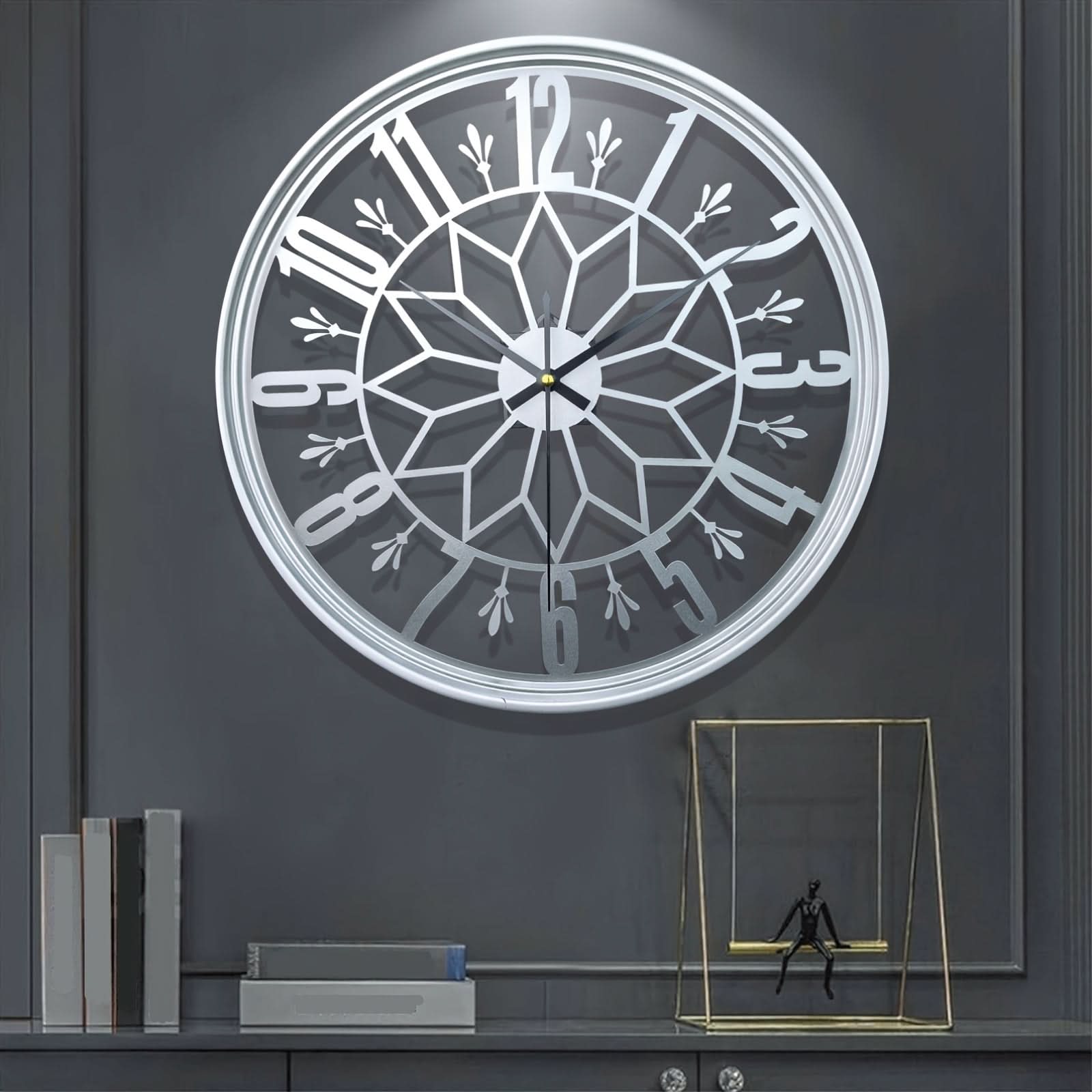 40 cm Contemporary Iron Wall Clock in Modern Design
