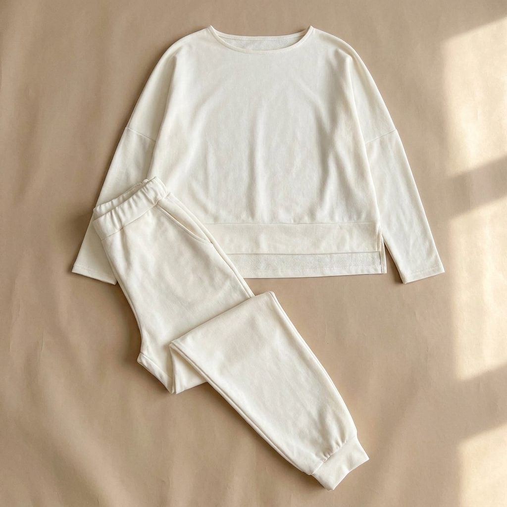 LuminaEase™ – Laid-Back Boat-Neck Top & Slimmed Pant Set