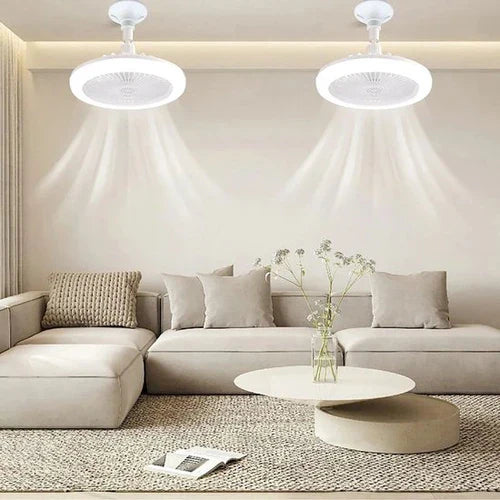 Ceiling Fan with LED Light – Compatible with Any Lamp Socket, Includes Remote Control