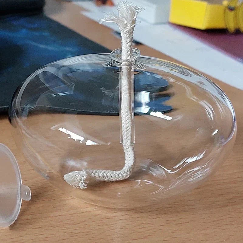 Glass Lantern Oil Light