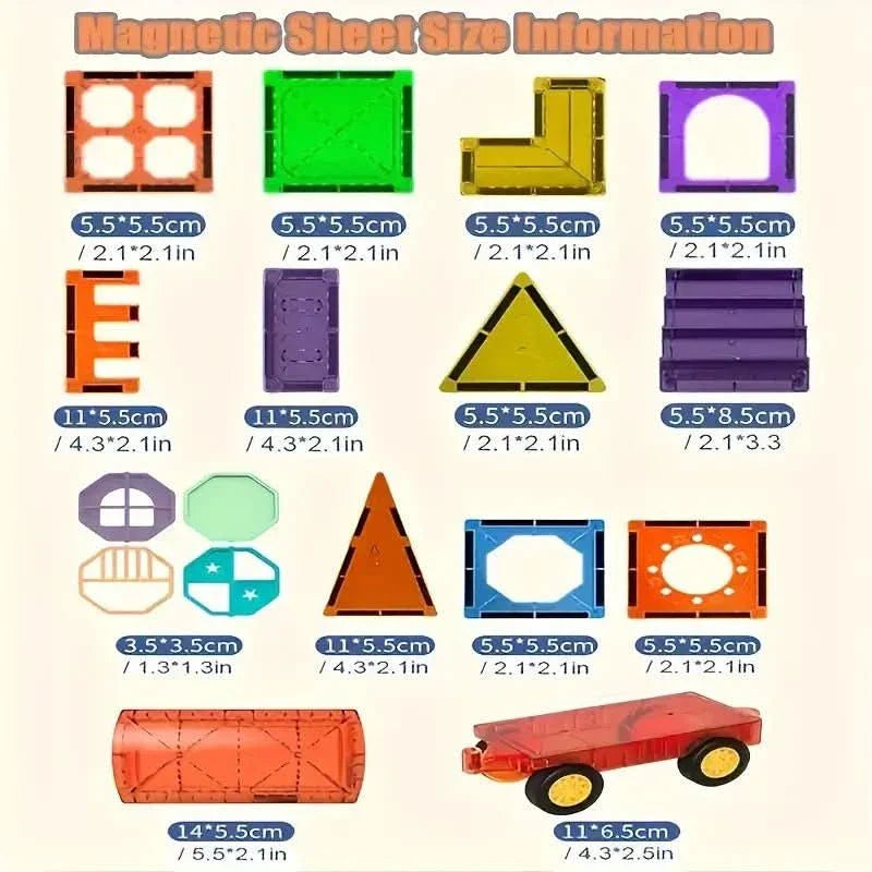 3D Magnetic Construction Set for Young Innovators