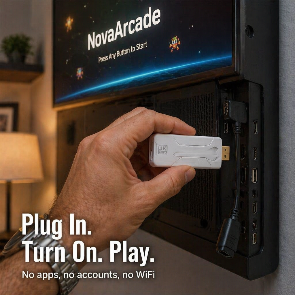 NovaArcade™ — Plug In, Link Up, and Fight Your Way Through Thousands of Retro Classics
