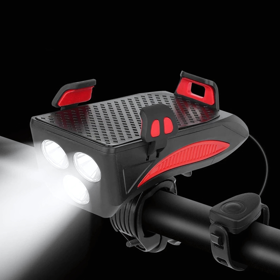 All-in-One Bike Light with Smartphone Holder & Charger