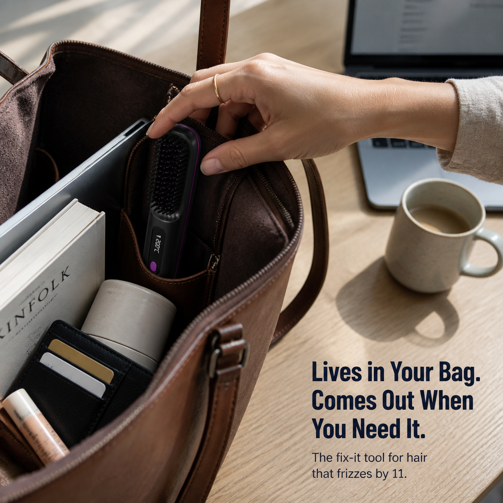 CordMaster™ — Tame Mid-Day Frizz Anywhere, No Cord or Outlet Needed
