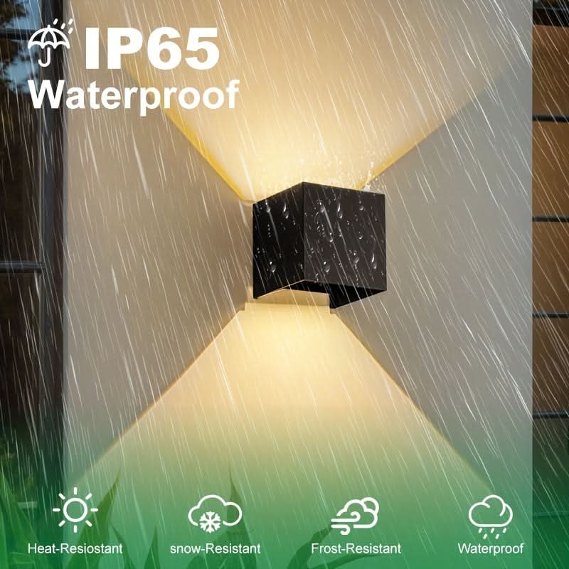 Square Outdoor Wall Light - Vertical and Horizontal Design