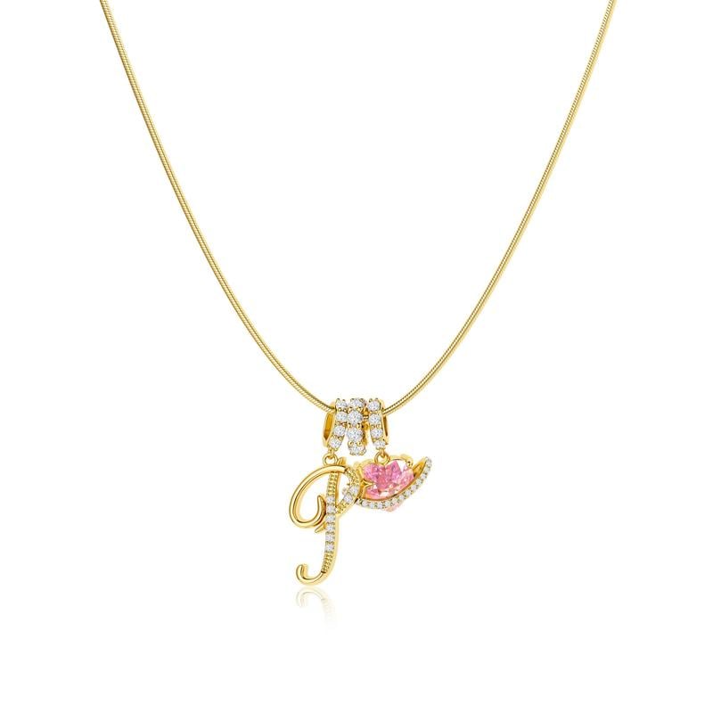 LumaraGlow™ 3-Layer Initial Necklace — Own Your Story in Dazzling Personalized Gold