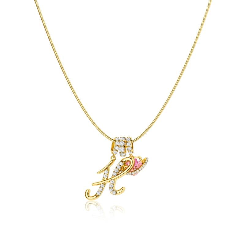 LumaraGlow™ 3-Layer Initial Necklace — Own Your Story in Dazzling Personalized Gold