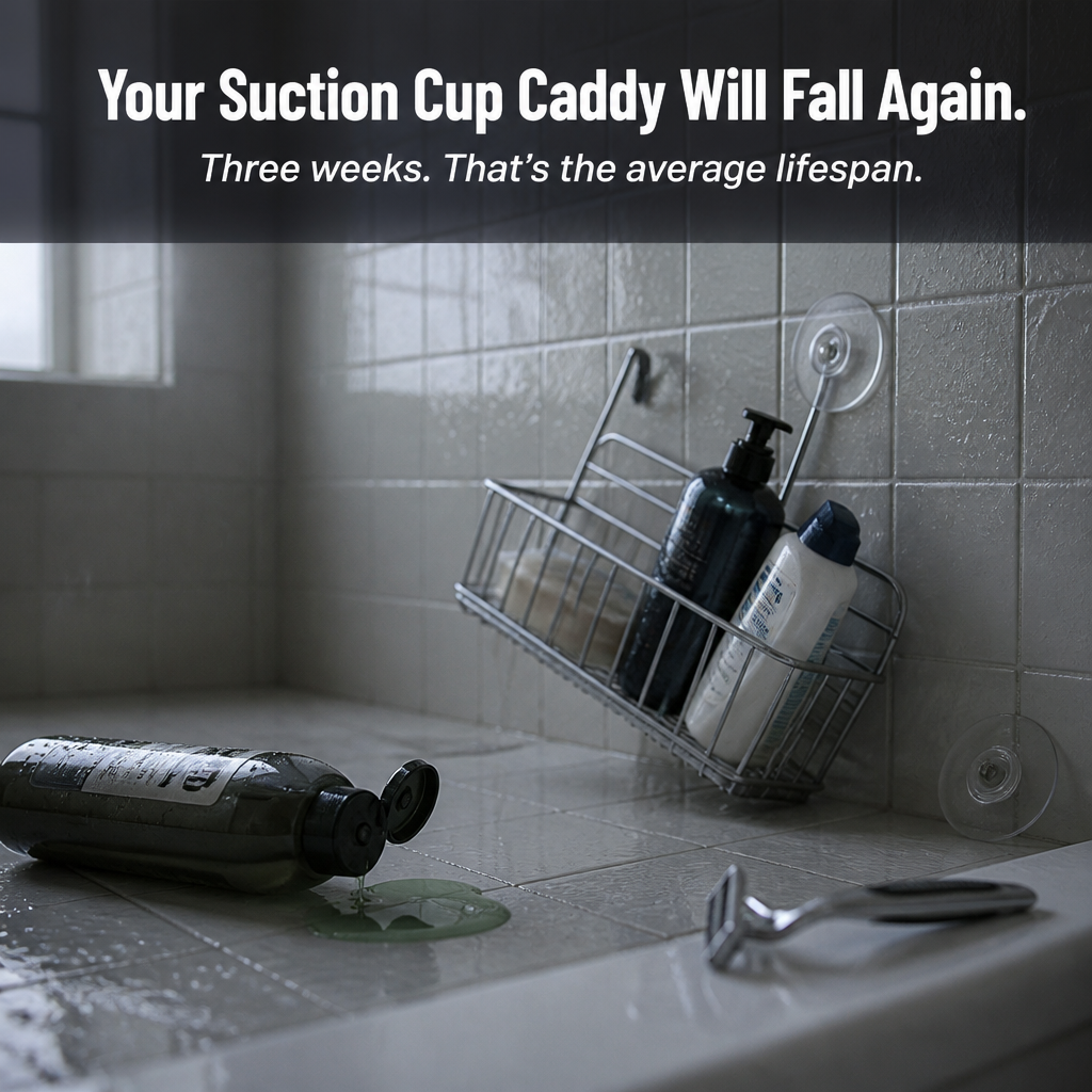 AquaNest™ — Snap One Adjustable Tray onto Your Shower Pipe, No Drilling